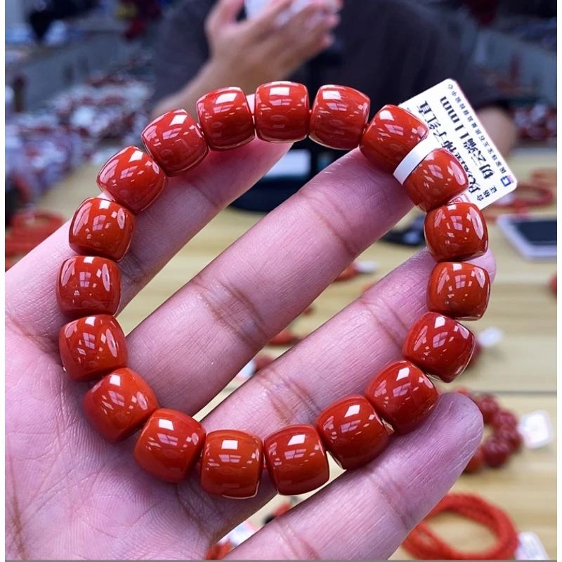 【小刘南红】瓦西南红妖牛血直切手串11mm+ 多样性发一 特惠