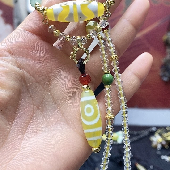 玛瑙/玉髓合金颈饰