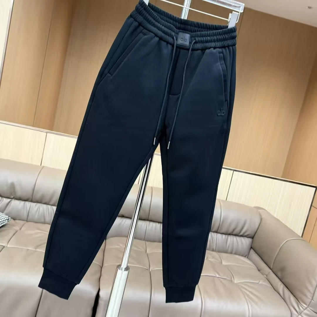 秋冬新款男士休闲百搭高端高腰束脚爆款加绒卫裤冬季加厚裤子8881