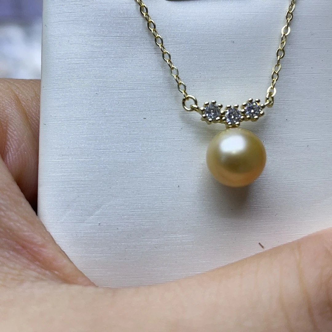 颈饰银S925镶嵌海水珍珠