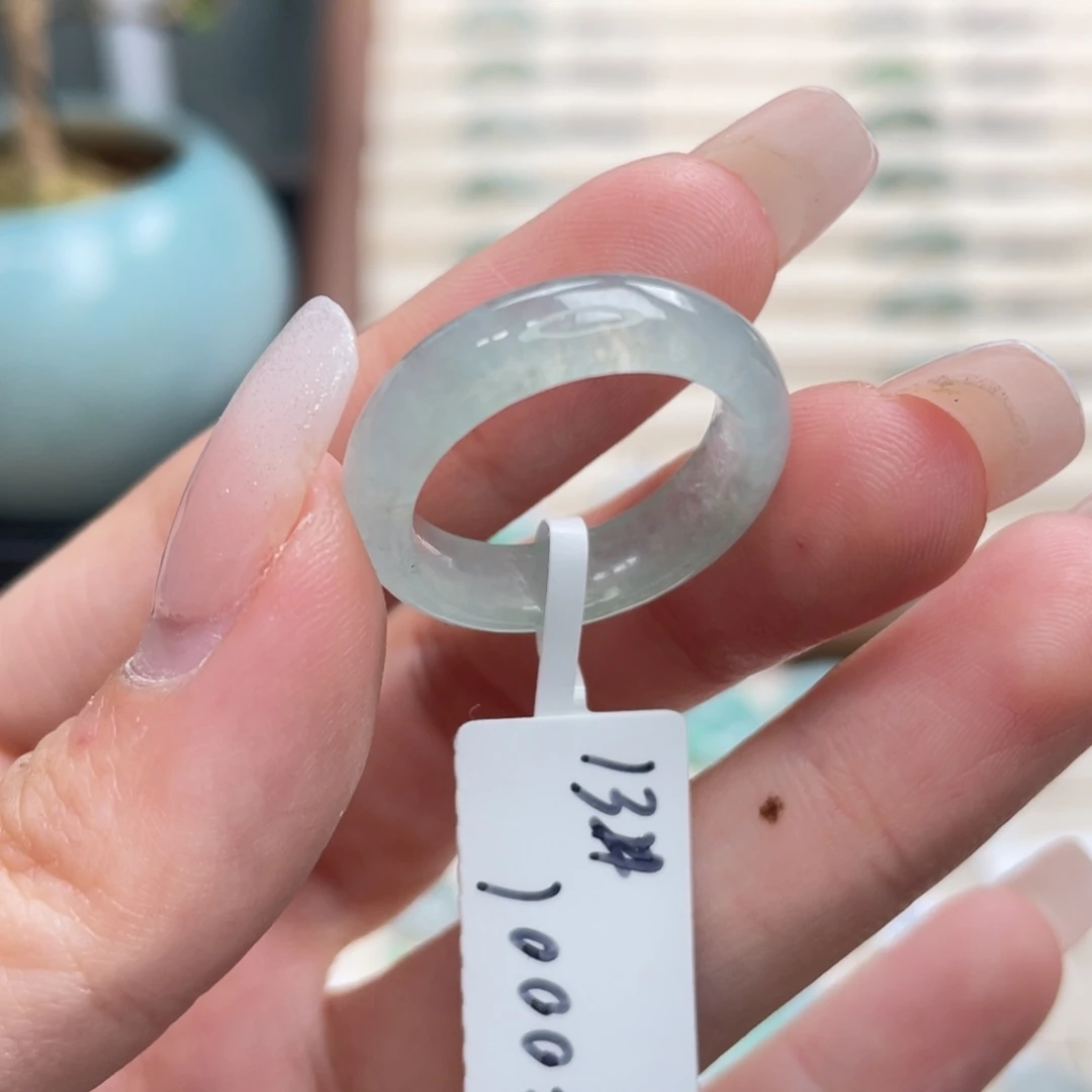 翡翠未镶嵌戒圈a31港圈13冰透薄荷绿