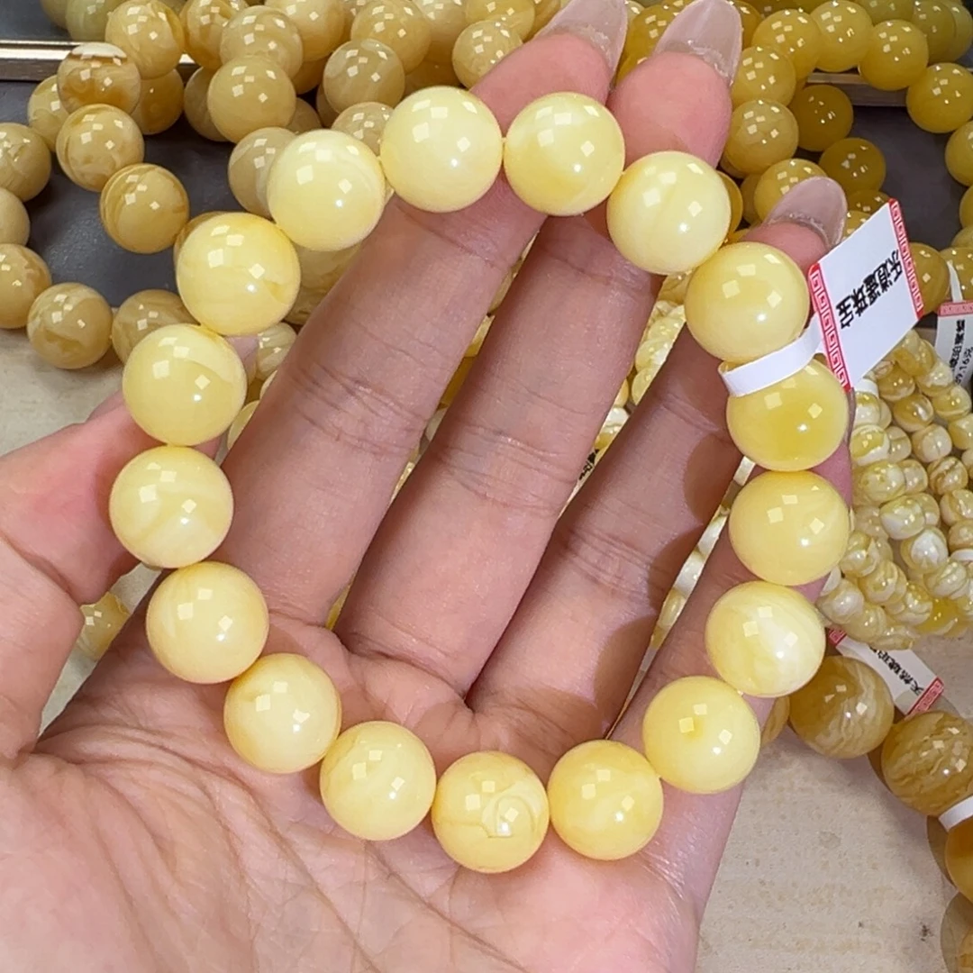 手链琥珀未镶嵌19.7白蜡