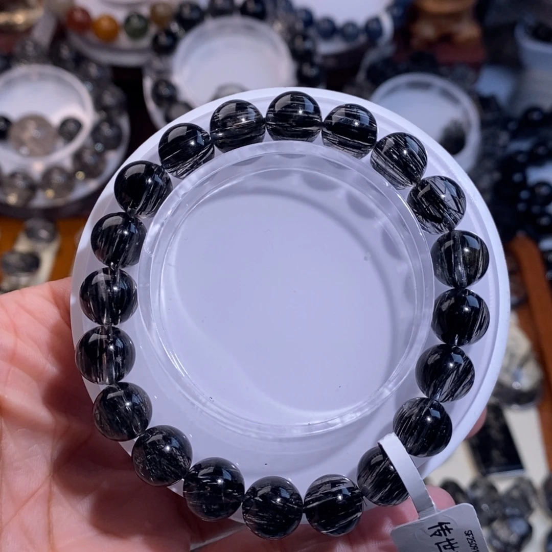 手链未镶嵌水晶黑发晶全透体满发顺发10mm