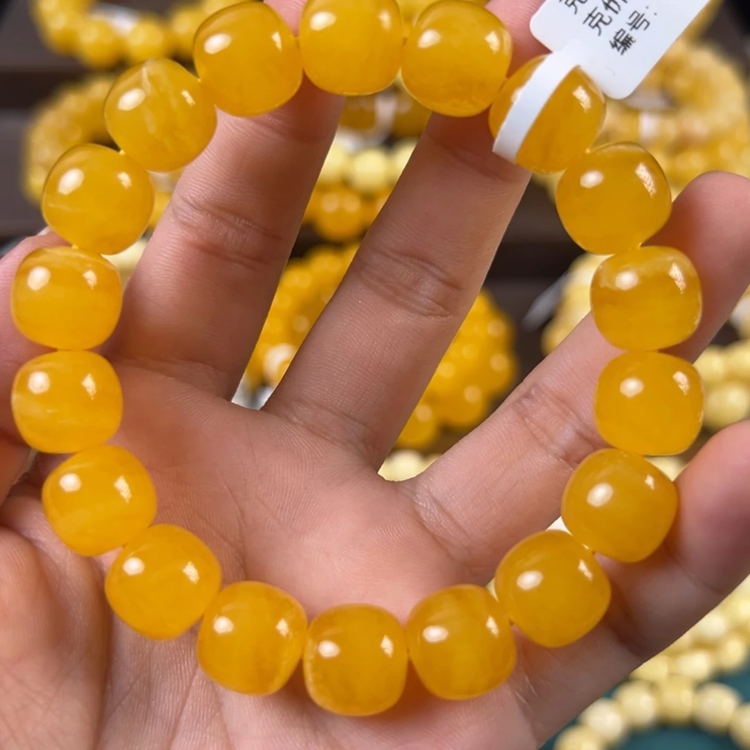 琥珀未镶嵌手串23.57g焦皮同料老型13mm hj