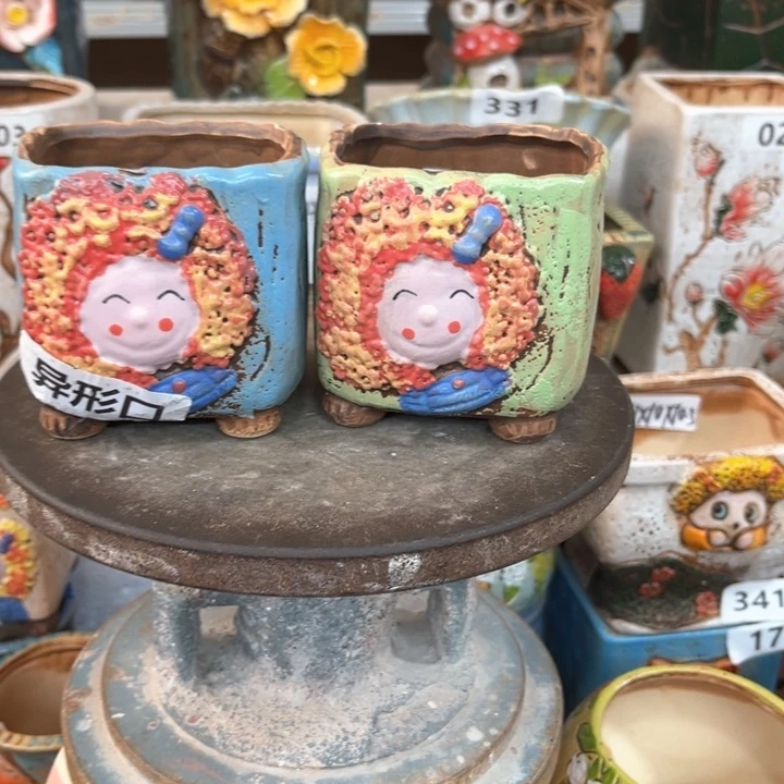 紫砂花盆粗陶材质多肉花盆