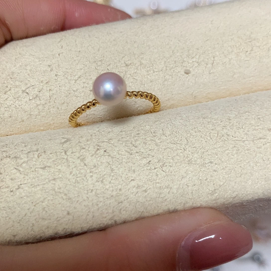 淡水珍珠戒指合金