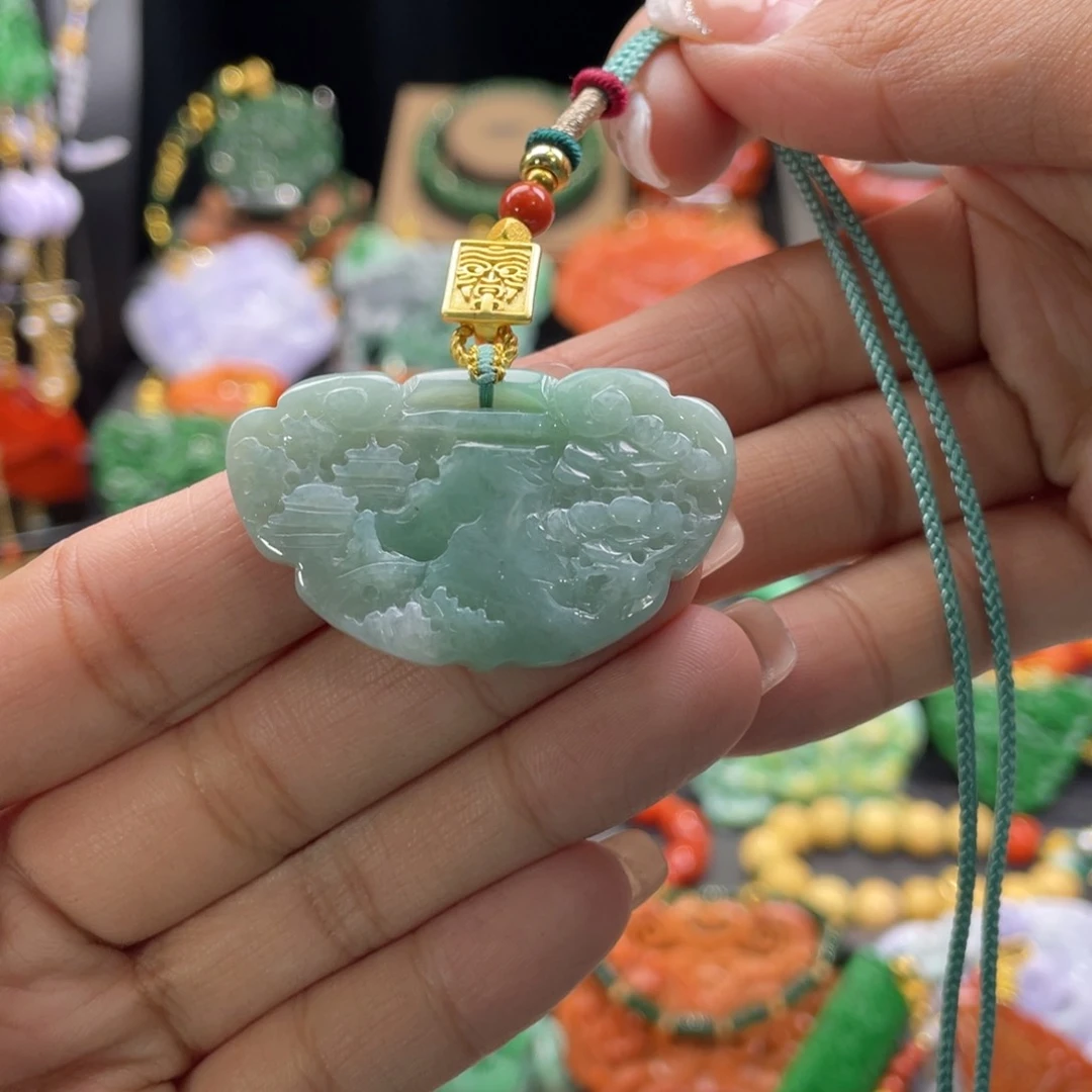 翡翠颈饰未镶嵌代编织