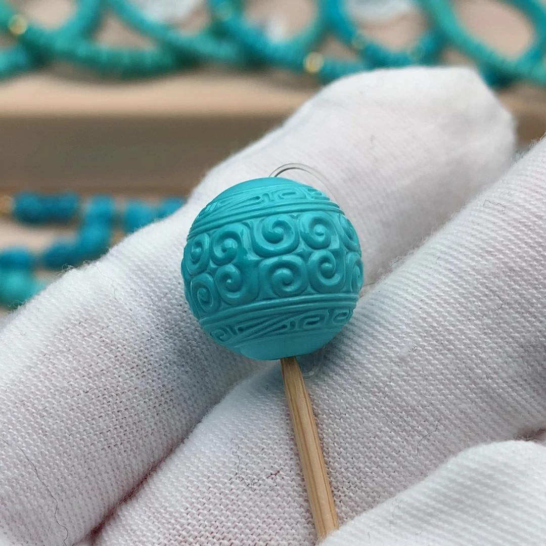 绿松石未镶嵌珠宝奇石15.2mm