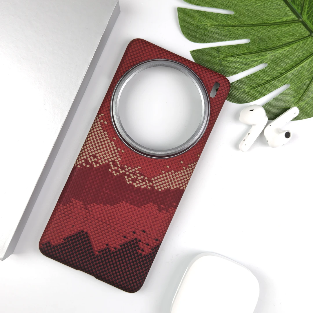 适用vivox200Pro日照金山凯夫拉芳纶纤维高端简约超薄磁吸手机壳