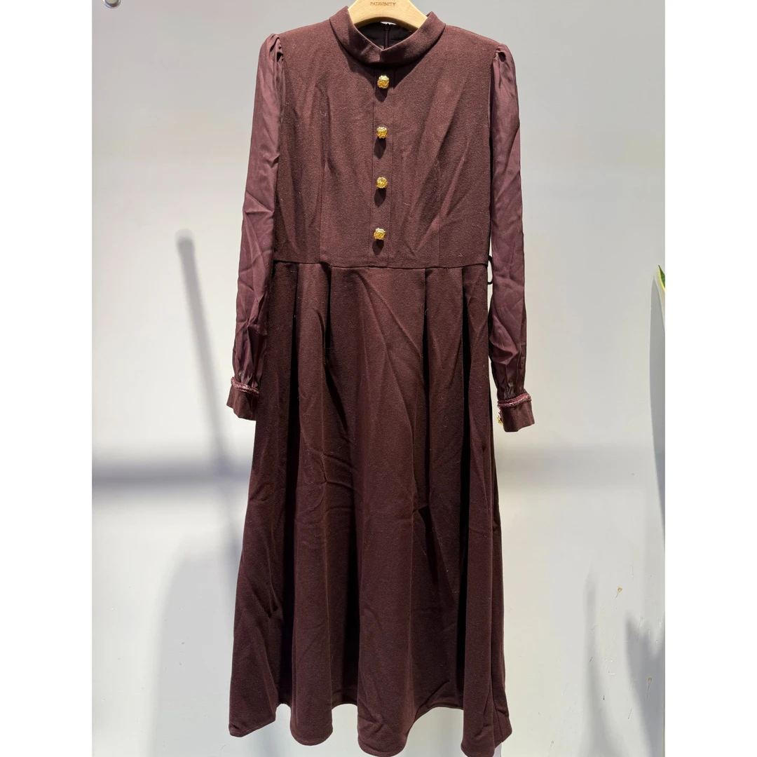 直播链接——不缩水短袖连衣裙圆领通勤风A字裙中长裙长袖长裙