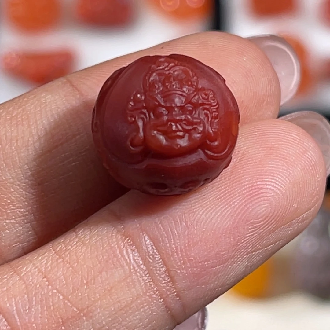 未镶嵌大黑天南红玛瑙
