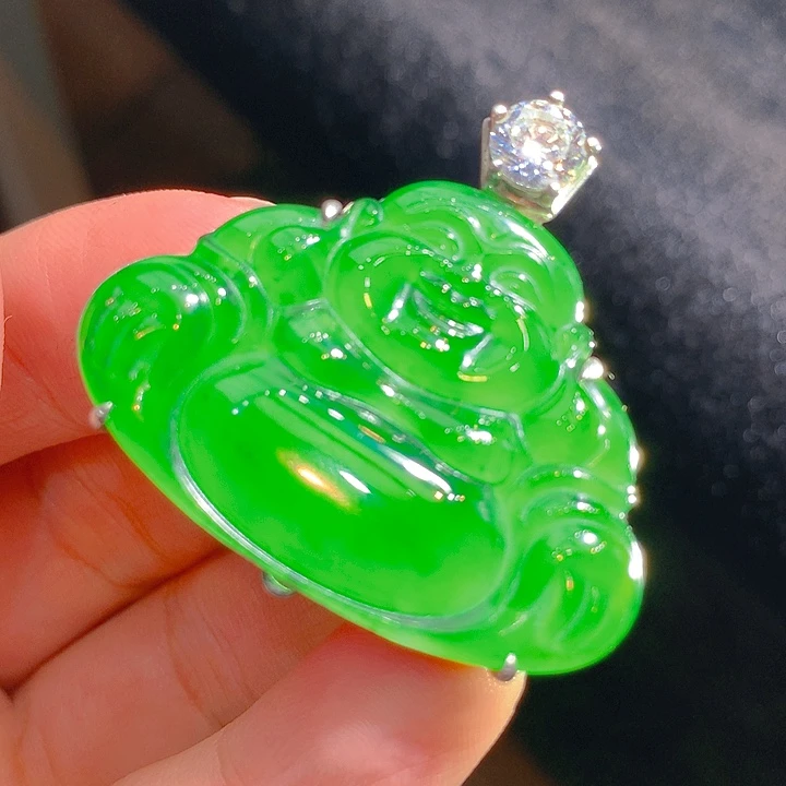 【闪购商品】翡翠颈饰银S925镶嵌翡翠