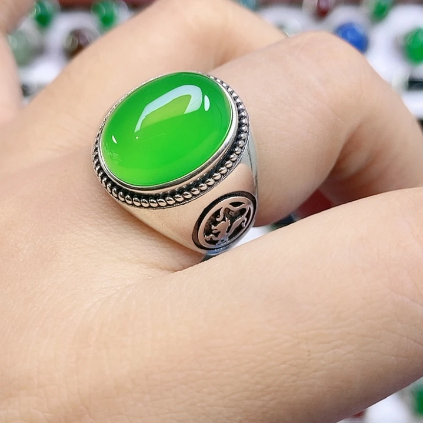 【闪购商品】银S925镶嵌戒指玛瑙/玉髓