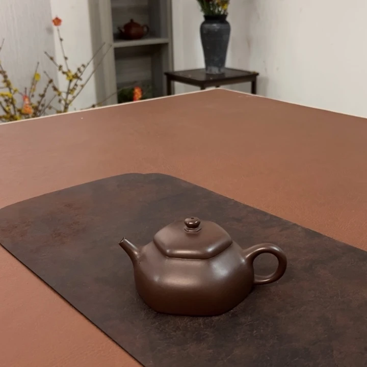 紫砂茶壶你****吗六方静乐老紫泥壶