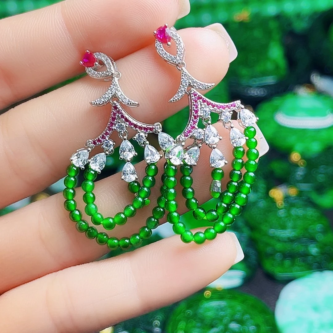 颈饰银S925镶嵌翡翠多样性