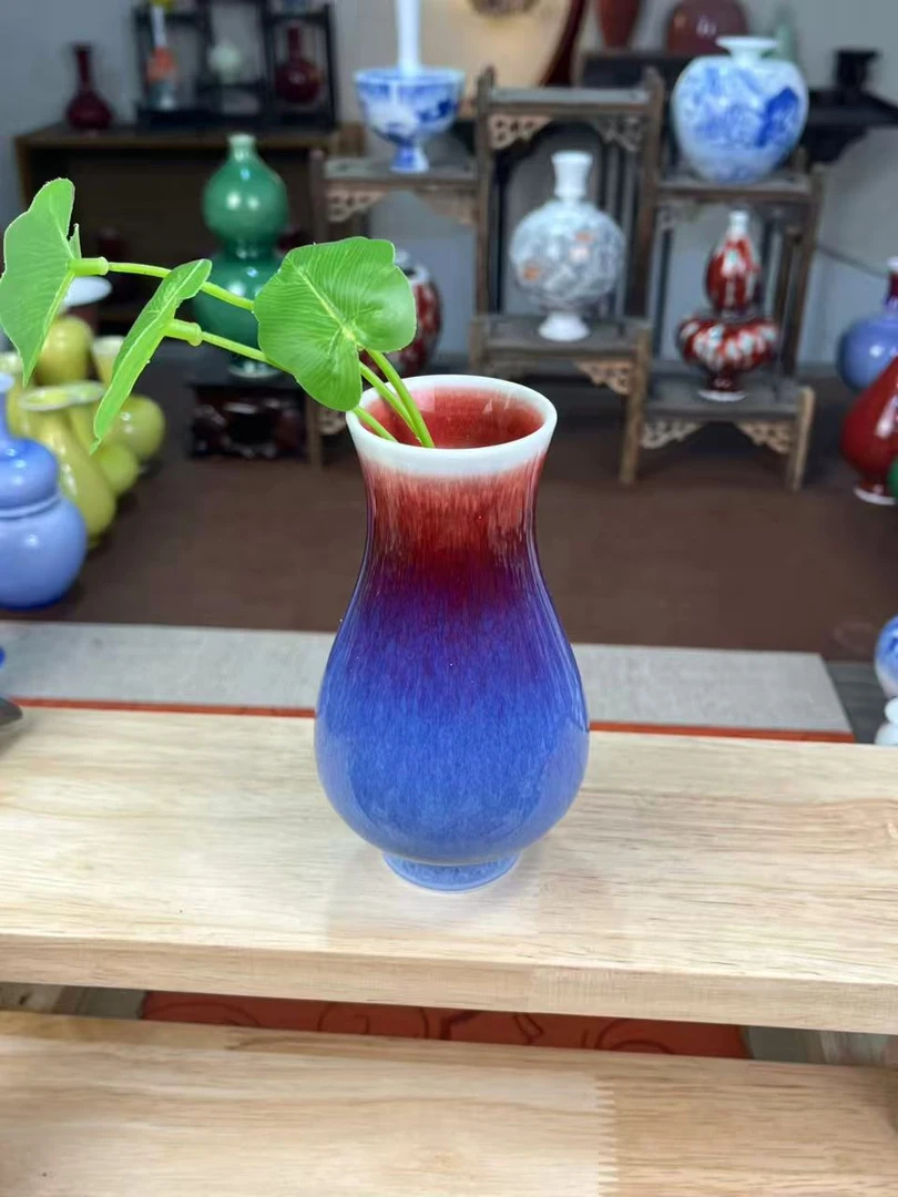 景德镇玫瑰紫手工福桶