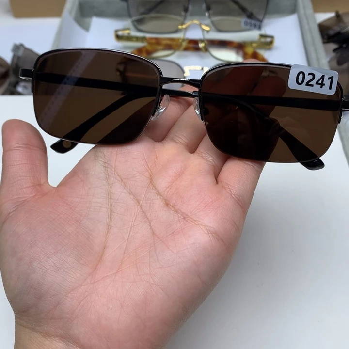 一体款半框茶水晶0241
