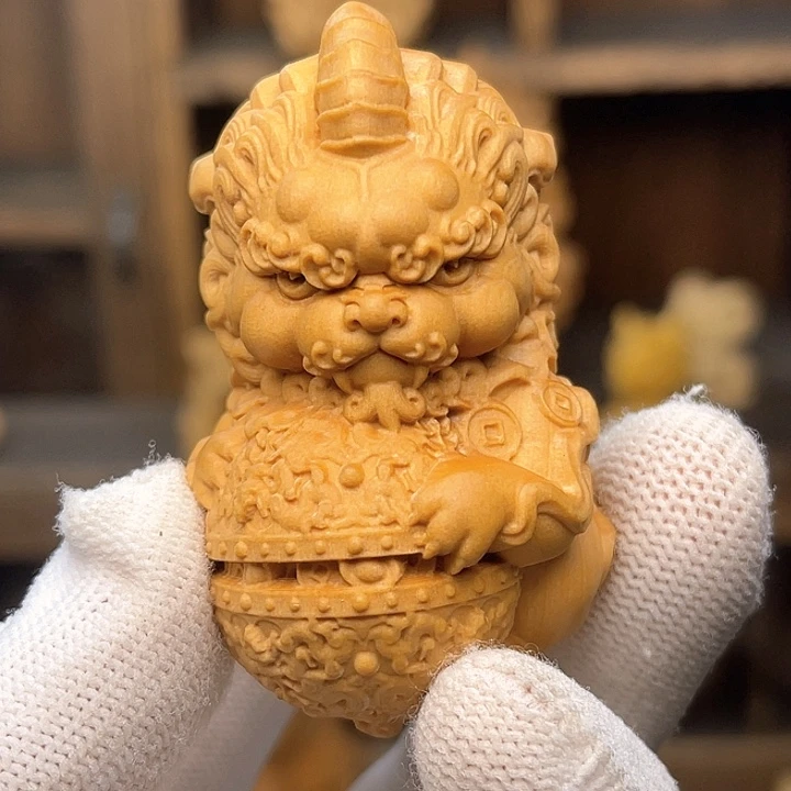 木6公分貔貅手把件绳子六公分