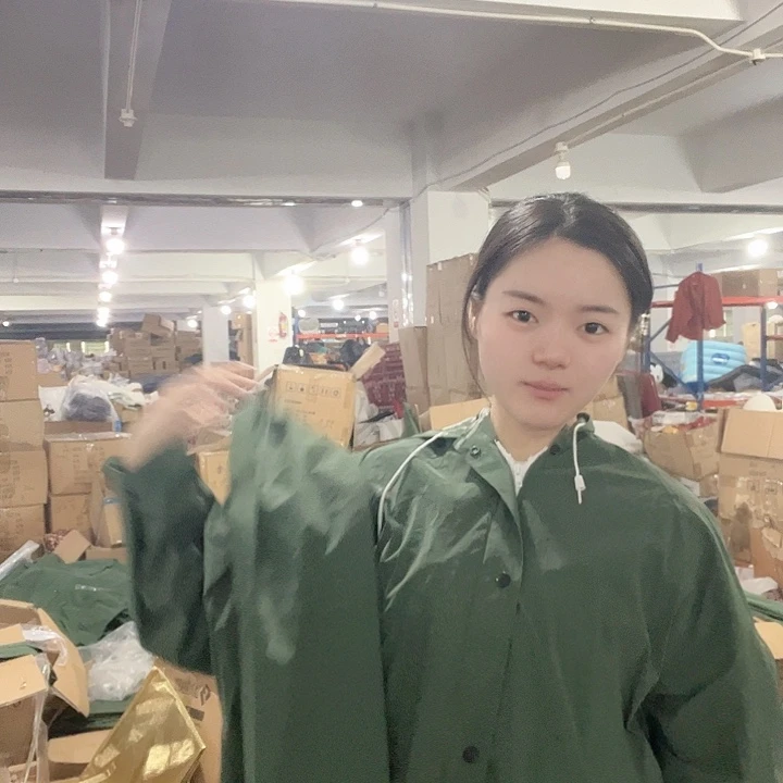 玻璃雨衣套装。15o。斤绿色