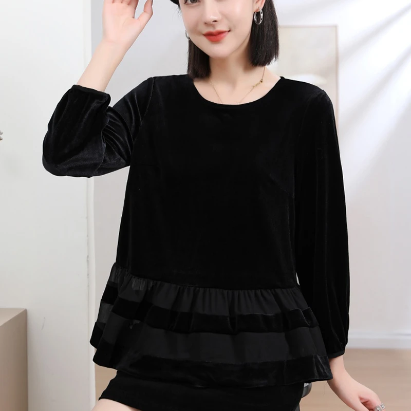 春季新款时尚女装气质显瘦百搭打底衫洋气妈妈装5956