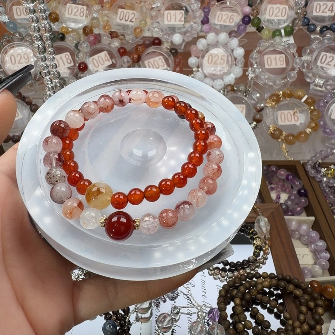 烟晶手链银S925镶嵌