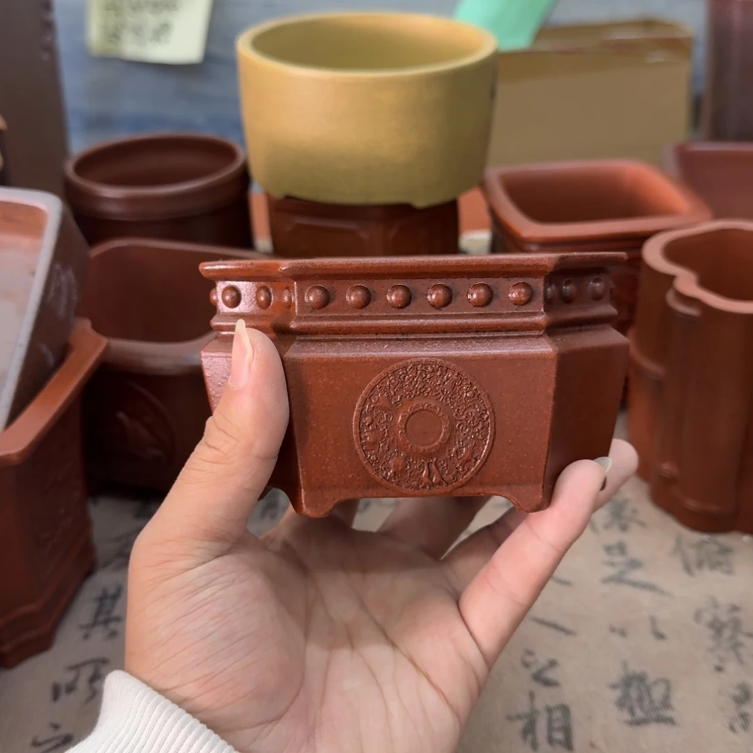 紫砂花盆宜兴紫砂正品10.5x6