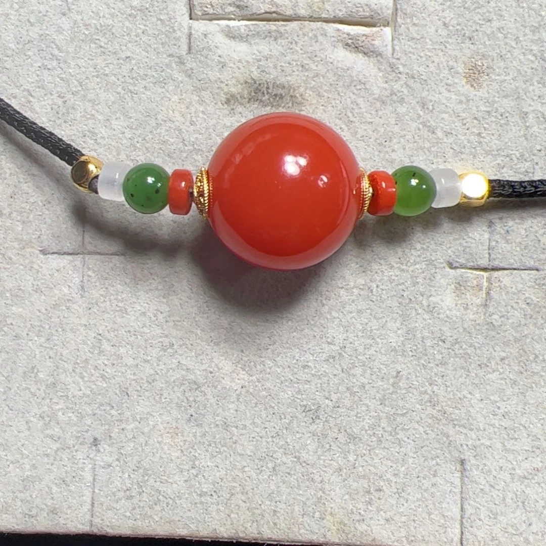 南红玛瑙锁骨珠未镶嵌