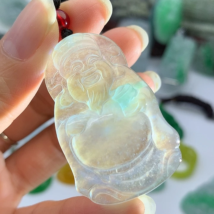 翡翠未镶嵌吊坠(赠链)