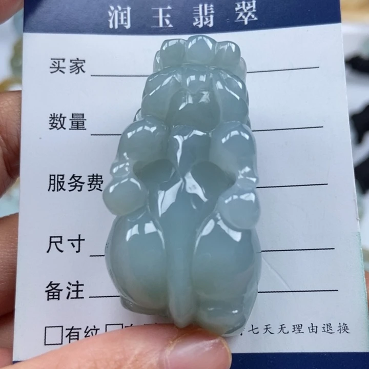 翡翠未镶嵌颈饰如意貔貅