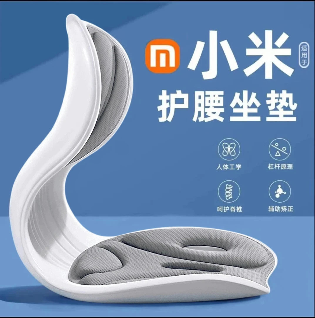 护腰坐垫人体工学坐姿椅座椅脊椎腰托靠垫一体办公室久坐不累神器