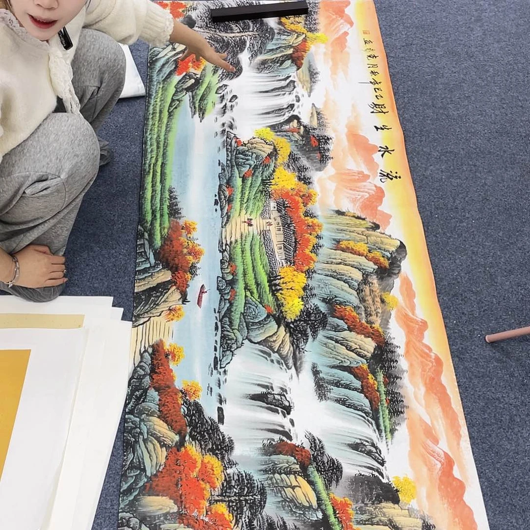 国画作品小姐姐放漏…