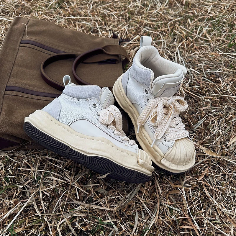 【灵动2.0系列】烈地霸 中高帮26年男女溶解鞋贝壳头增高情侣板鞋潮