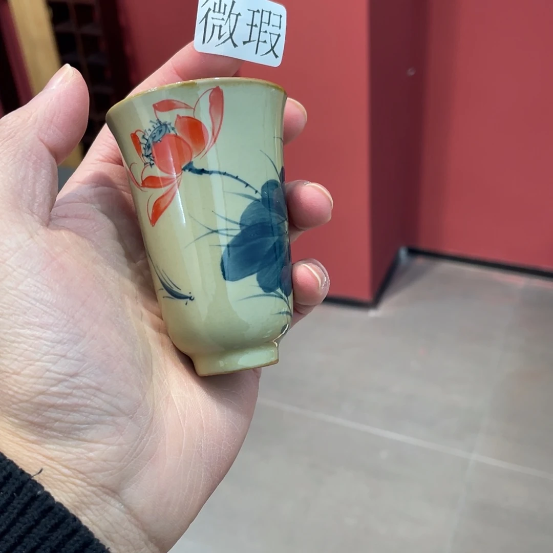 釉下手绘茶具微瑕