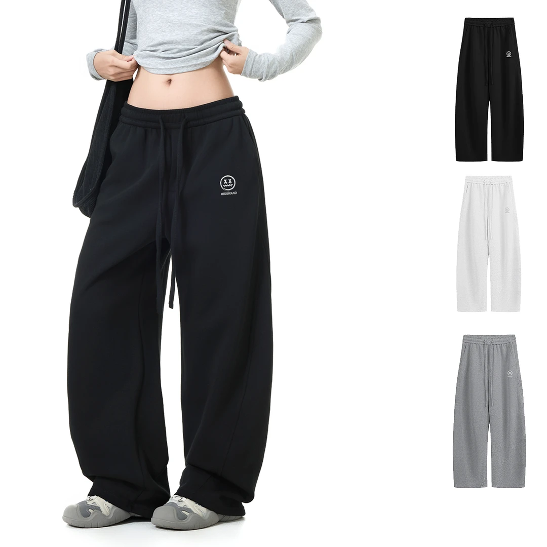 加绒现货【双十一好物】MBD小恶魔宽松慵懒卫裤直筒阔腿加绒弯刀裤