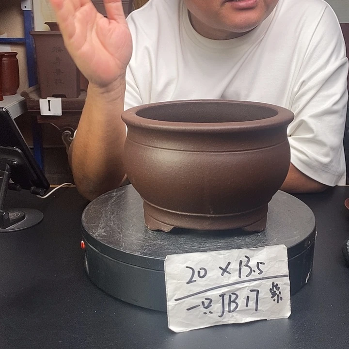 紫砂花盆货号一只JB17