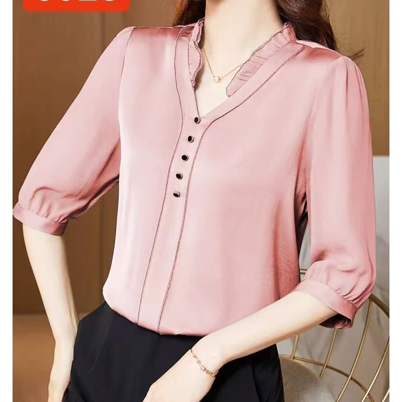 6028-23新款时尚百搭女士小衫