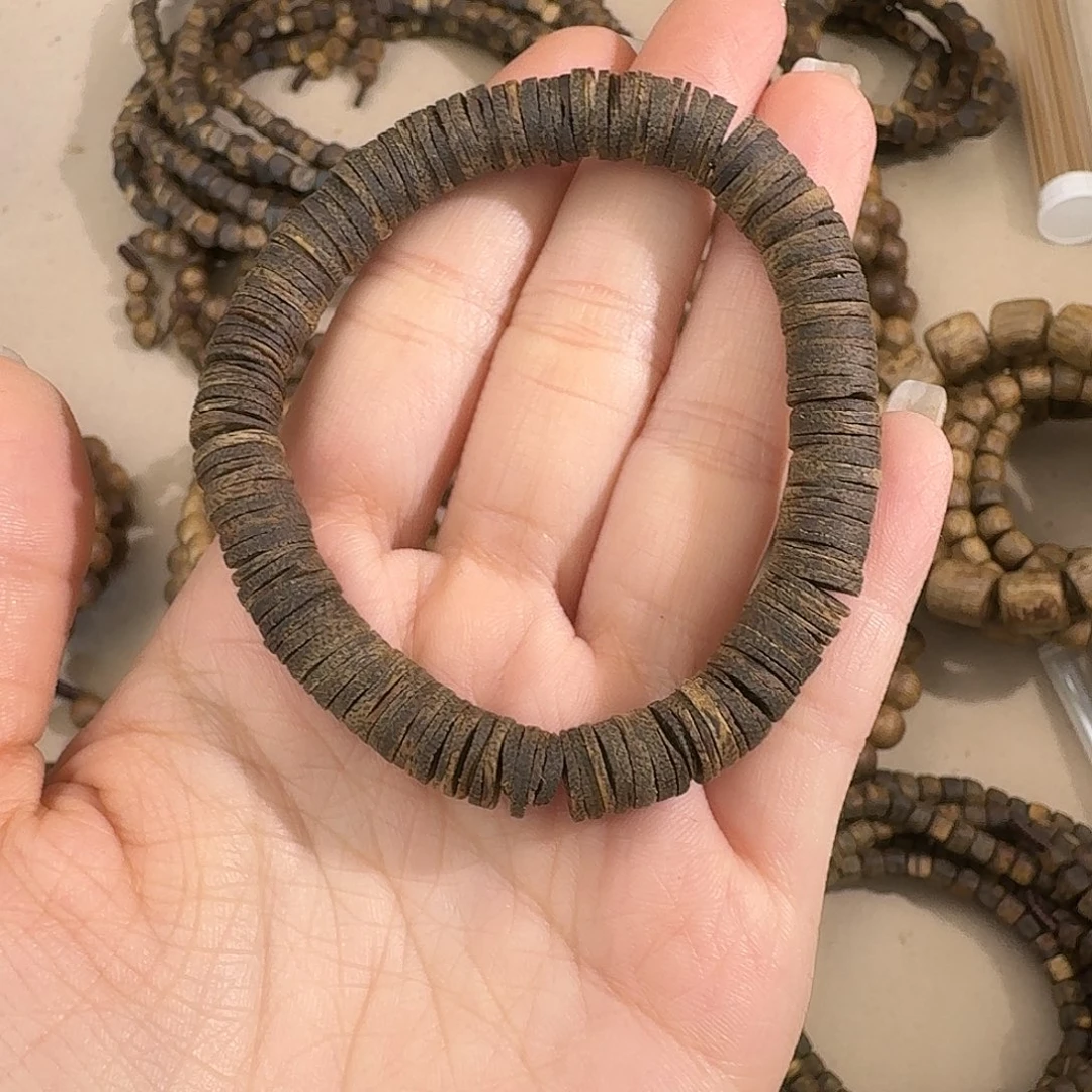 沉香手串奇楠沉香沉水片珠9克