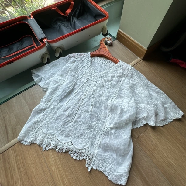 【美琪优选】法式优美 女士透气套头小衫 女套头