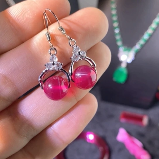 红宝石戒指银S925镶嵌