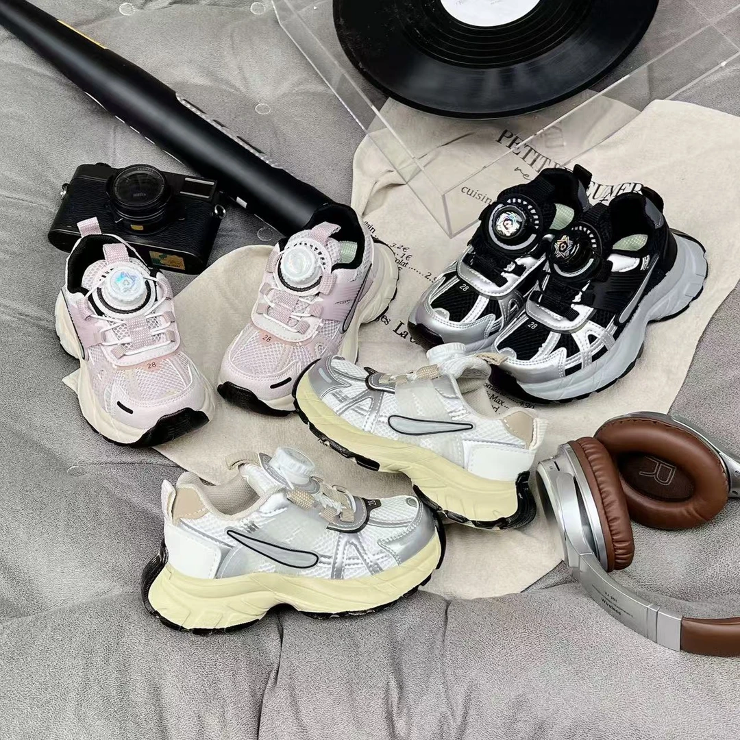 女童鞋运动鞋春秋网布透气时尚老爹鞋韩版男童轻便防滑跑步鞋1016