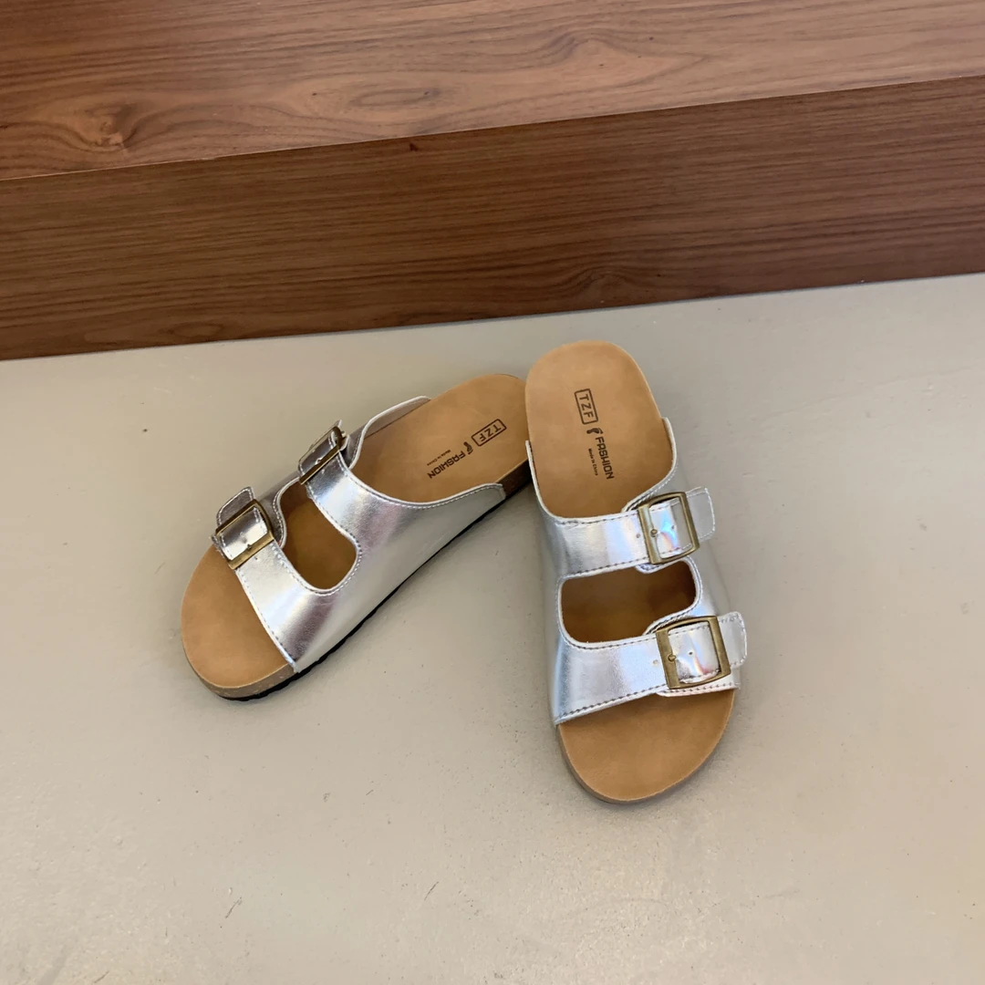 复古厚底勃肯拖鞋女夏季外穿新款配裙子沙滩一字拖软木博肯凉拖鞋