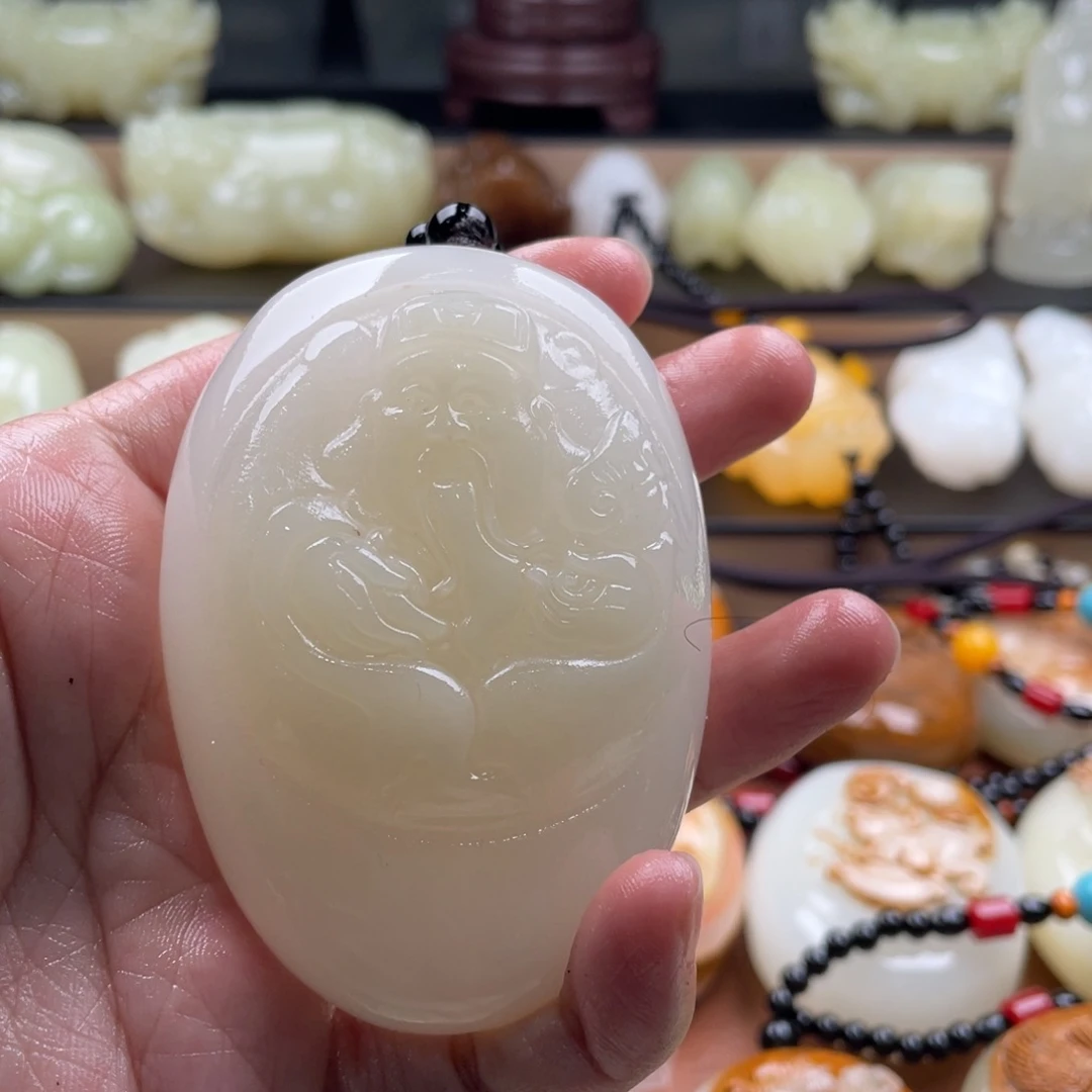 范***玲石材古青石手把件