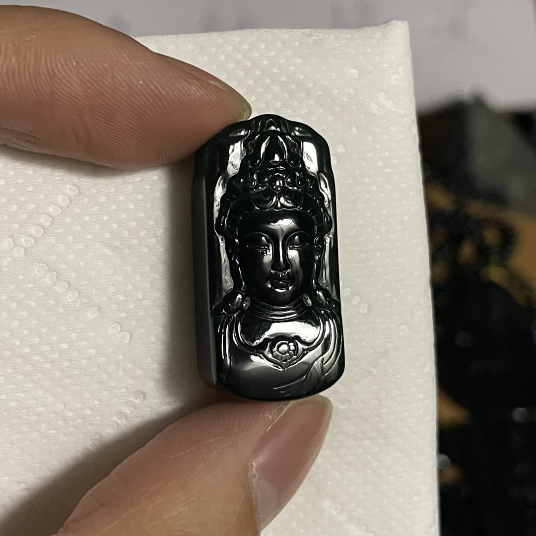 天然翡翠A货 观音玉首h