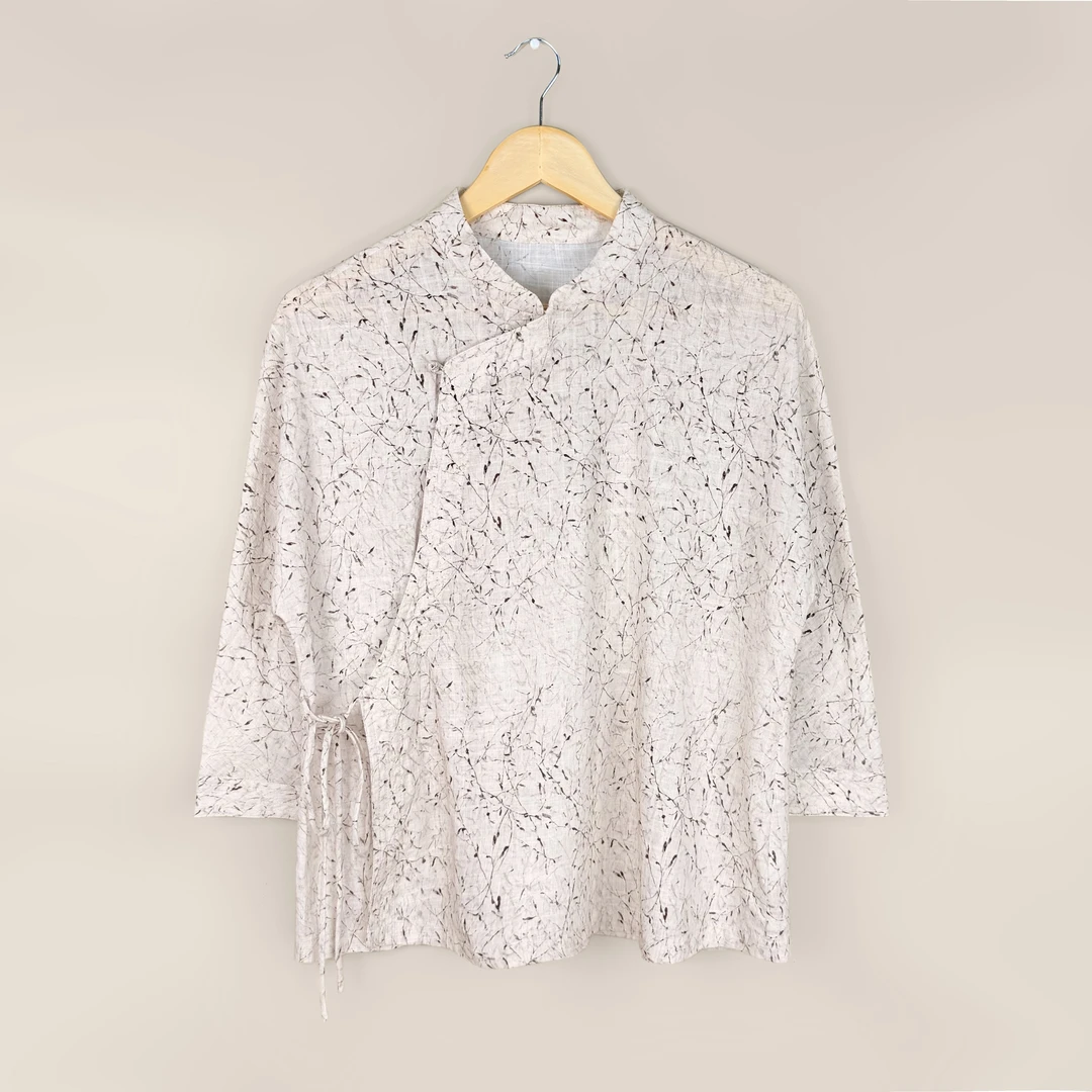 【上衣】夏季新中式盘扣文艺清新淑女纯棉亲肤透气吸汗品味款