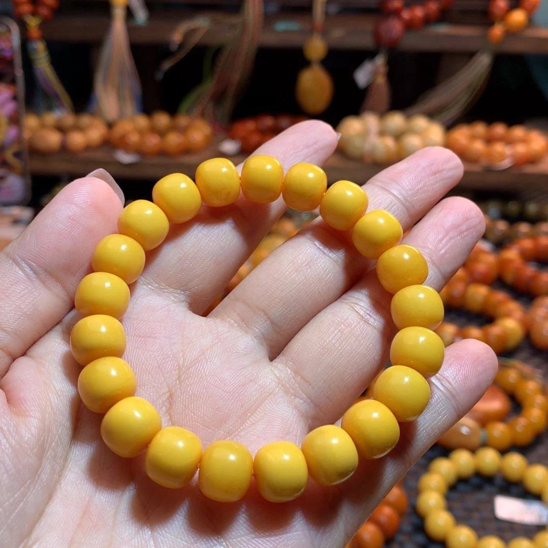 瑞***蜜蜡未镶嵌手串蜜蜡手串