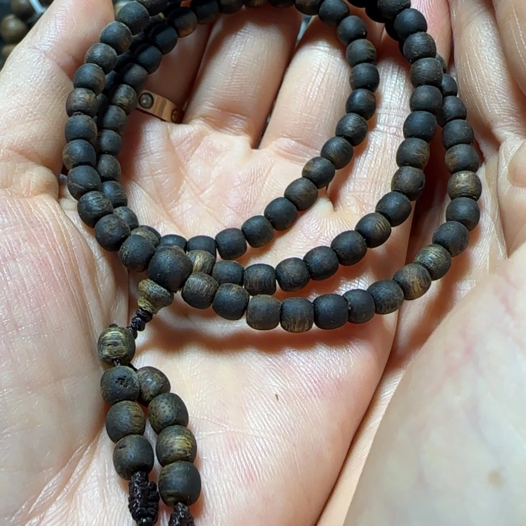 手串沉香绿奇楠沉香沉水鼓珠多圈05手串