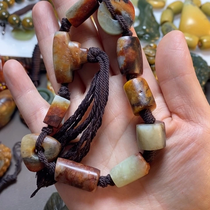 岫岩河磨玉（透闪石质玉）链子未镶嵌用****7