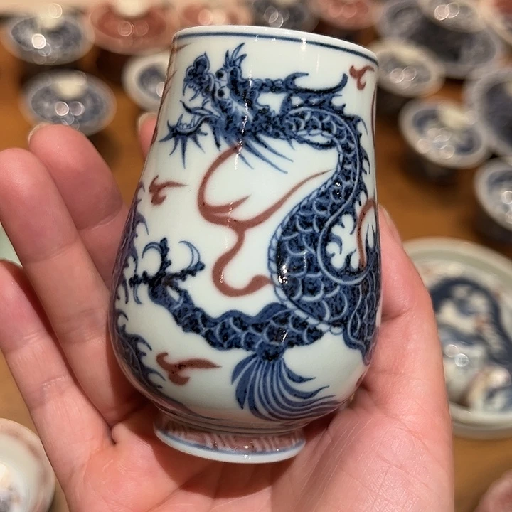 元青拙手仿元青花釉里红