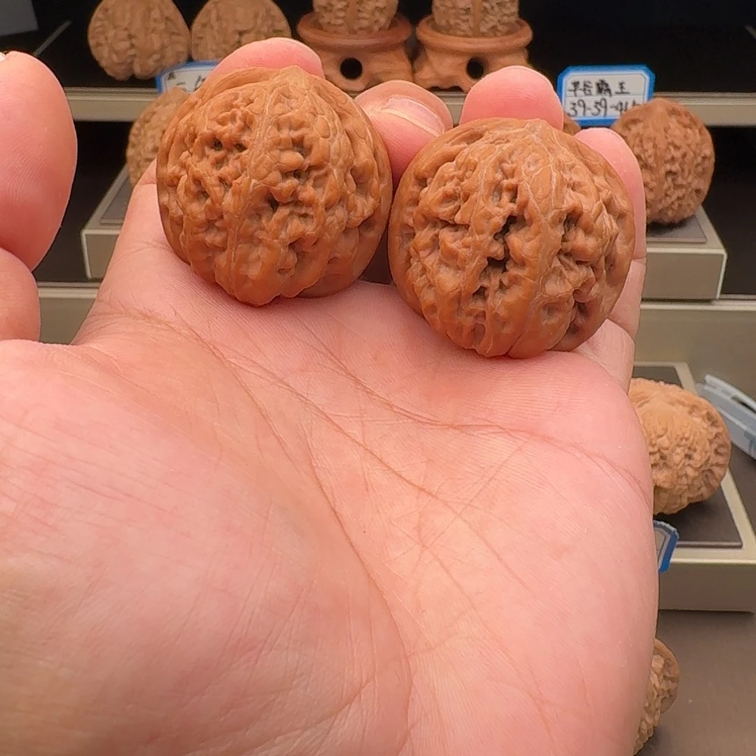 文玩核桃吊坠凤凰台38全品白茬精对