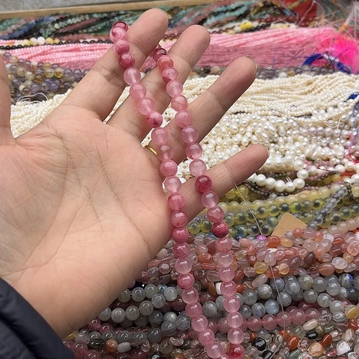 玛瑙/玉髓珠宝半成品未镶嵌一条6mm波斯玉